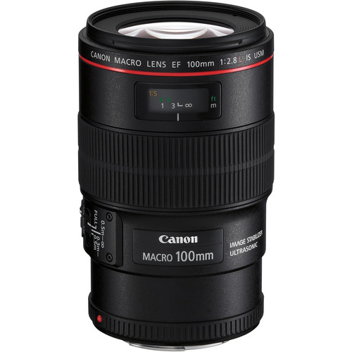 Canon 100mm F2.8L Macro IS front angle